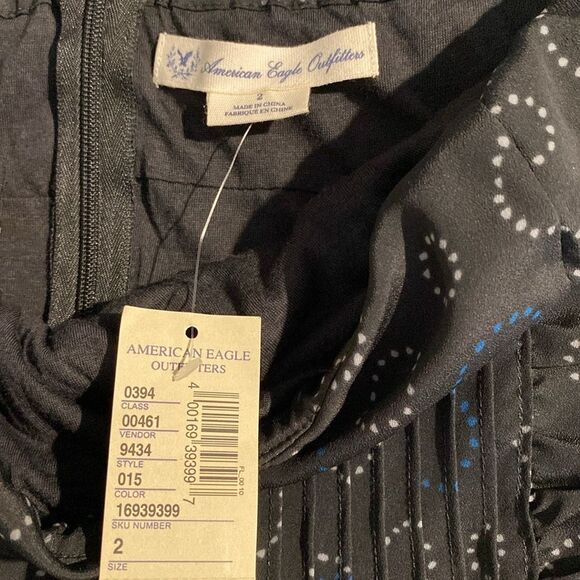 NWT NEW American Eagle Circle Print Strapless Mini Dress Sweetheart Neck Size 2 - Picture 11 of 11